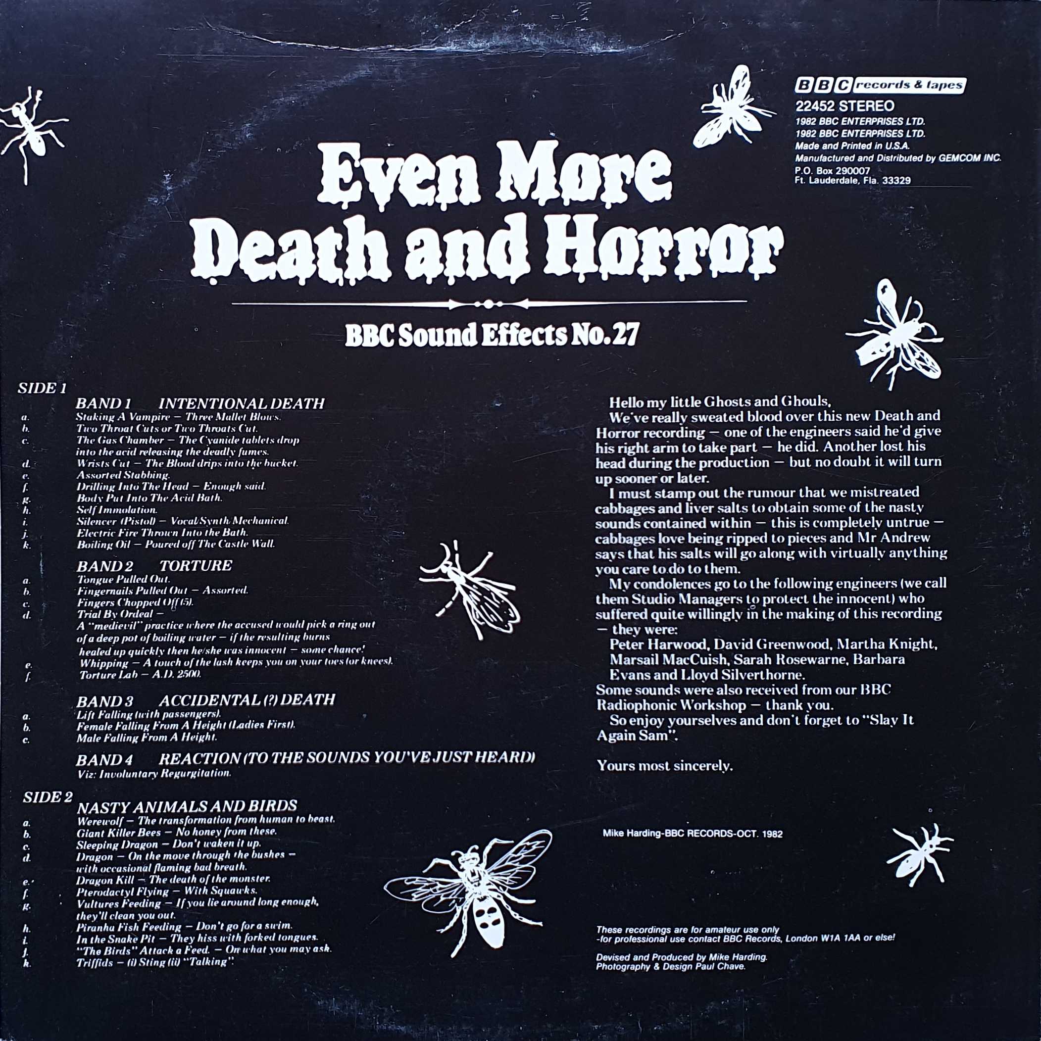 Picture of BBC - 22452 Even more death and horror by artist Various from the BBC records and Tapes library